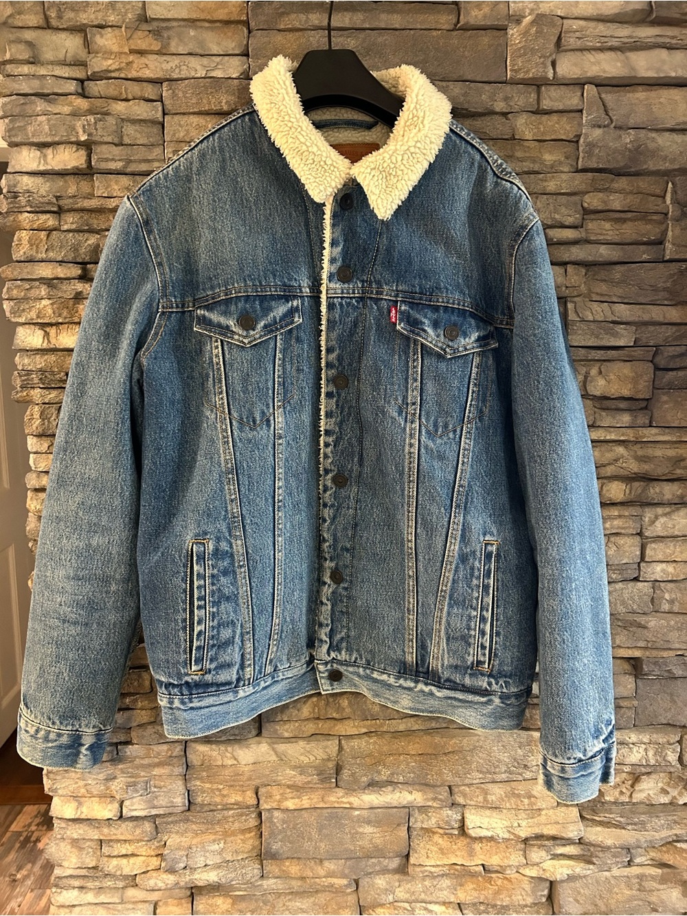 MENS Levi's Jean Jacket Sherpa Lined LARGE